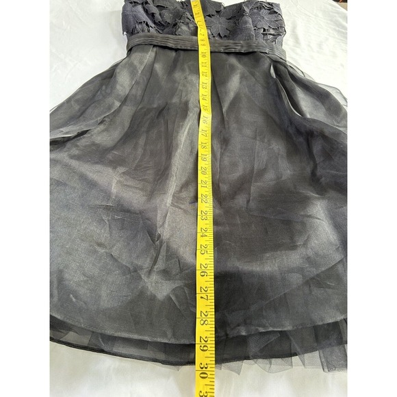 Eva Franco Women’s Black Strapless Mini Dress Embroidered Lace Size 10 - Picture 10 of 10